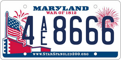 MD license plate 4AE8666