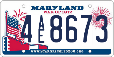 MD license plate 4AE8673