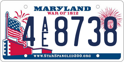 MD license plate 4AE8738