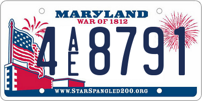 MD license plate 4AE8791