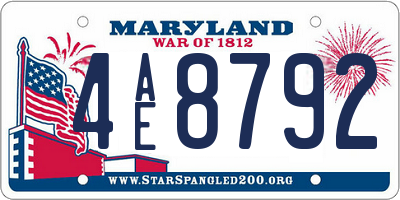 MD license plate 4AE8792