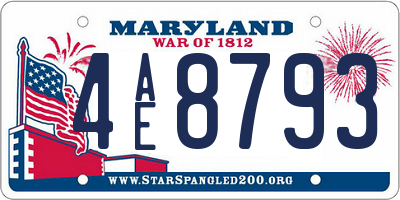 MD license plate 4AE8793