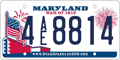 MD license plate 4AE8814
