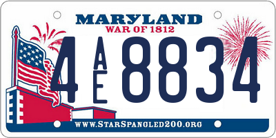 MD license plate 4AE8834