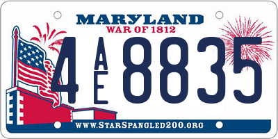 MD license plate 4AE8835