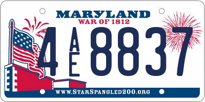MD license plate 4AE8837