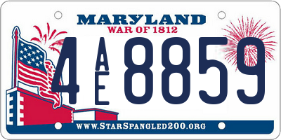 MD license plate 4AE8859