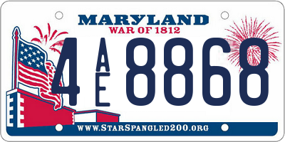 MD license plate 4AE8868