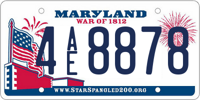 MD license plate 4AE8878