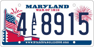 MD license plate 4AE8915