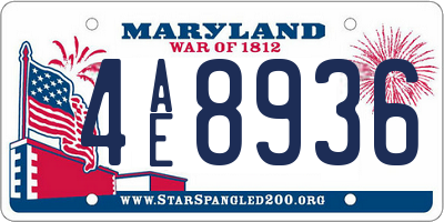 MD license plate 4AE8936