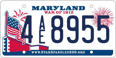 MD license plate 4AE8955