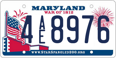 MD license plate 4AE8976