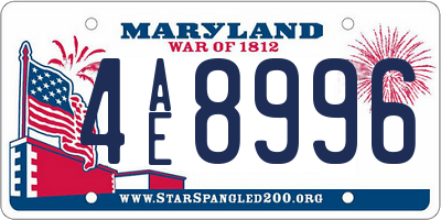 MD license plate 4AE8996