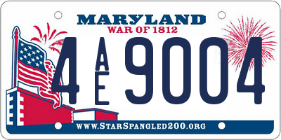 MD license plate 4AE9004