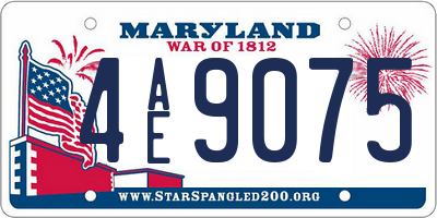 MD license plate 4AE9075