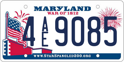 MD license plate 4AE9085