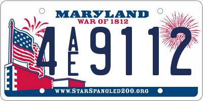 MD license plate 4AE9112