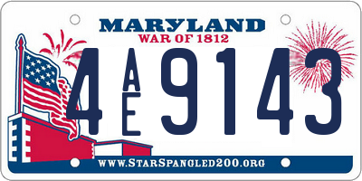 MD license plate 4AE9143