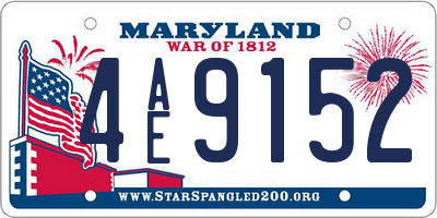 MD license plate 4AE9152