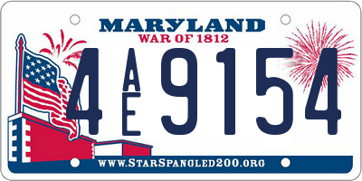 MD license plate 4AE9154