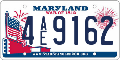 MD license plate 4AE9162