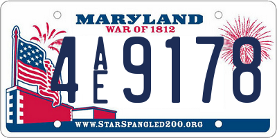 MD license plate 4AE9178
