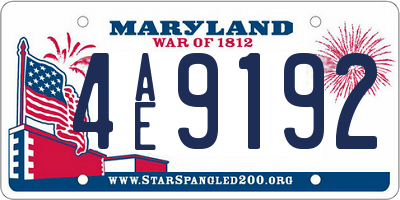 MD license plate 4AE9192