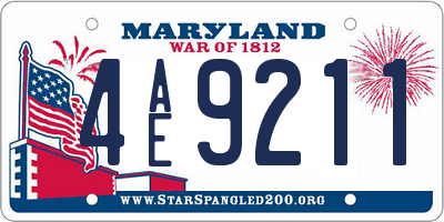 MD license plate 4AE9211