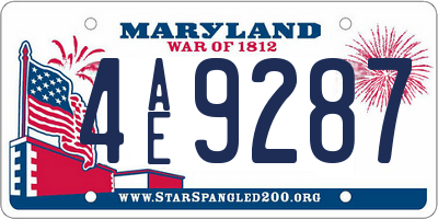 MD license plate 4AE9287