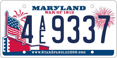 MD license plate 4AE9337