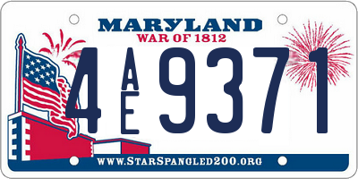 MD license plate 4AE9371