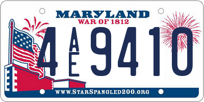 MD license plate 4AE9410