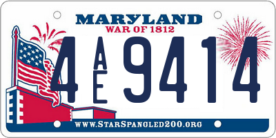 MD license plate 4AE9414