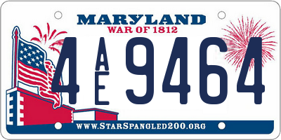 MD license plate 4AE9464