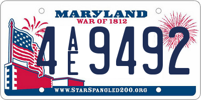 MD license plate 4AE9492