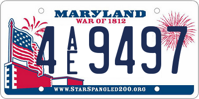 MD license plate 4AE9497