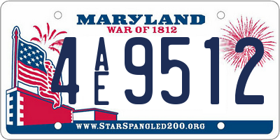 MD license plate 4AE9512