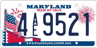 MD license plate 4AE9521