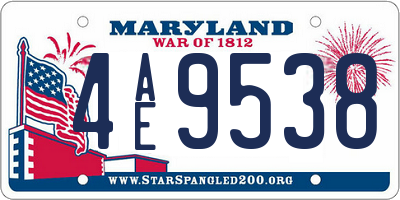 MD license plate 4AE9538