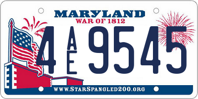 MD license plate 4AE9545