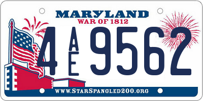 MD license plate 4AE9562