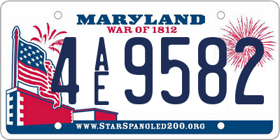 MD license plate 4AE9582