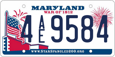 MD license plate 4AE9584