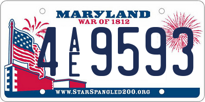 MD license plate 4AE9593