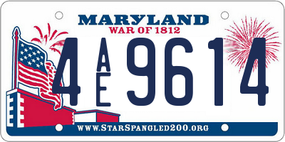 MD license plate 4AE9614