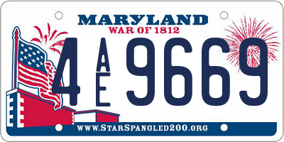 MD license plate 4AE9669