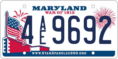 MD license plate 4AE9692