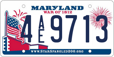 MD license plate 4AE9713