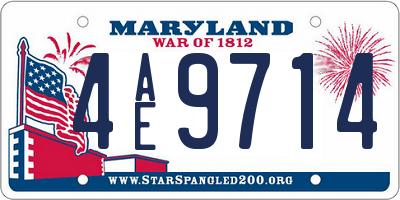 MD license plate 4AE9714